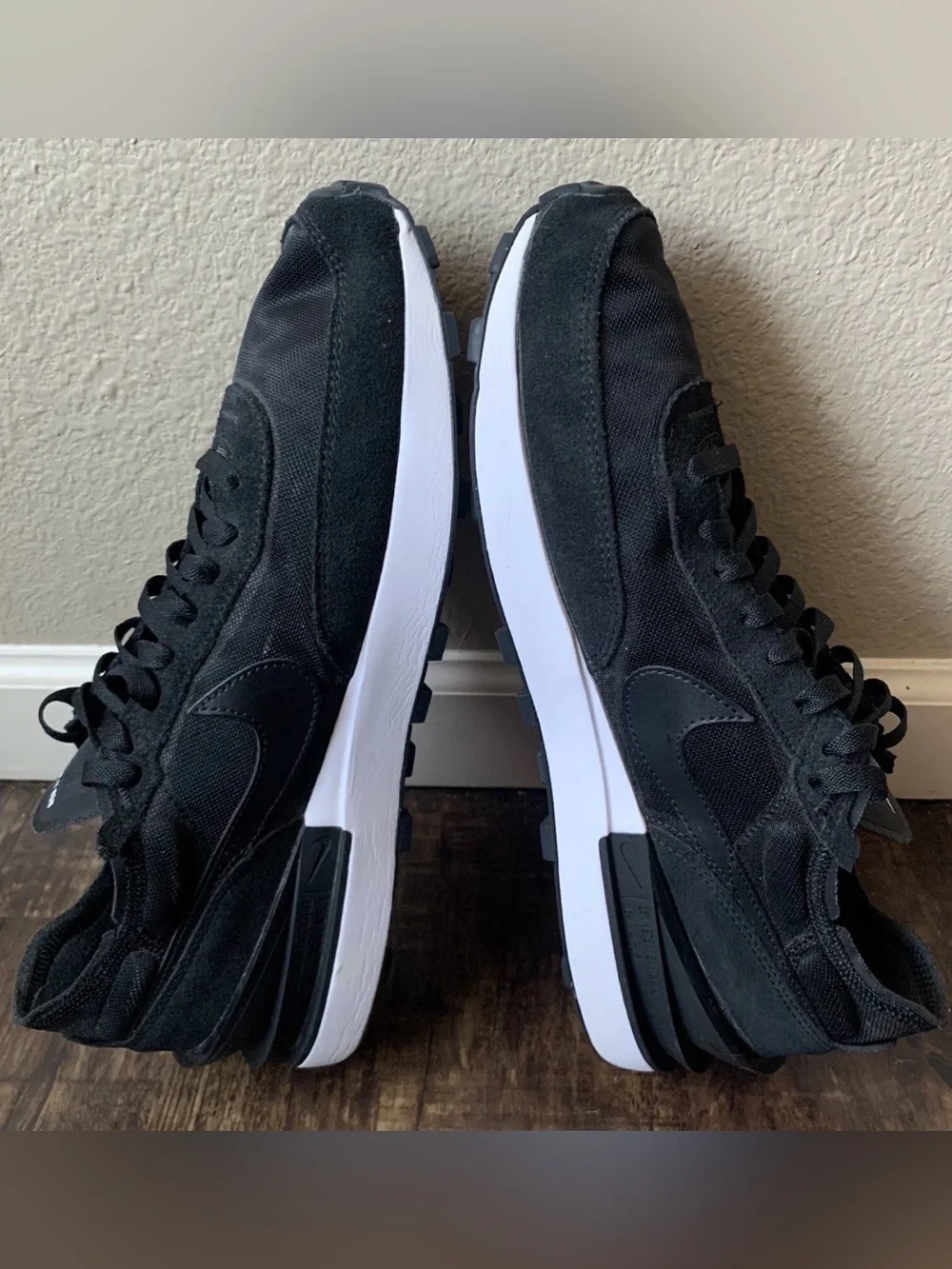 Nike Waffle One Black White Men Shoes - Size 12